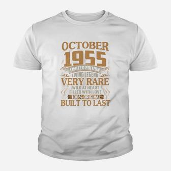 Vintage 66 Years Old October 1955 66Th Birthday Gift Ideas Sweatshirt Youth T-shirt | Crazezy AU