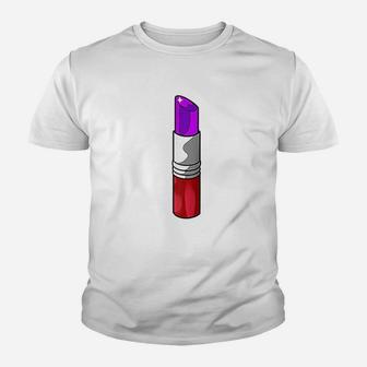 Vintage 70S Retro Purple Lipstick Youth T-shirt | Crazezy