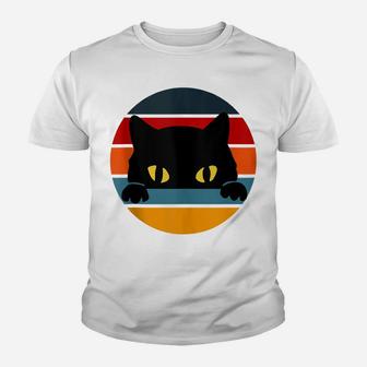 Vintage Black Cats Lover, Retro Style Cats Gift Youth T-shirt | Crazezy AU