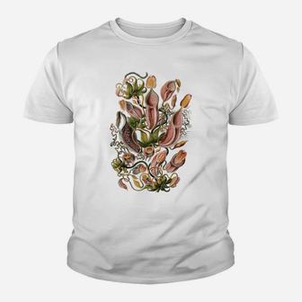 Vintage Carnivorous Plant Shirt Floral Flower Youth T-shirt | Crazezy