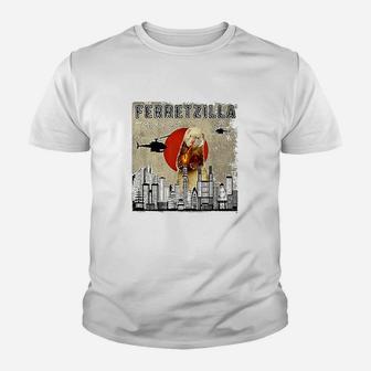 Vintage Funny Ferret Japanese Youth T-shirt | Crazezy AU