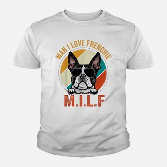 Vintage Funny Saying Milf-Man I Love Frenchie Costume Men Youth T-shirt | Crazezy DE