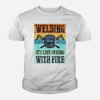 Vintage Funny Welder With Sayings For Men Women Welding Youth T-shirt | Crazezy