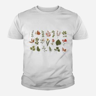Vintage Inspired Flower Botanical Chart For Plant Gardeners Youth T-shirt | Crazezy