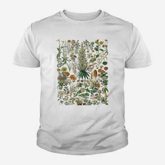 Vintage Inspired Flower Botanical Chart Youth T-shirt | Crazezy
