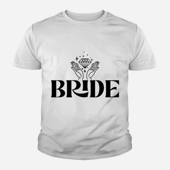 Vintage Retro Bride Bridal Bachelorette Party Matching Gift Sweatshirt Youth T-shirt | Crazezy