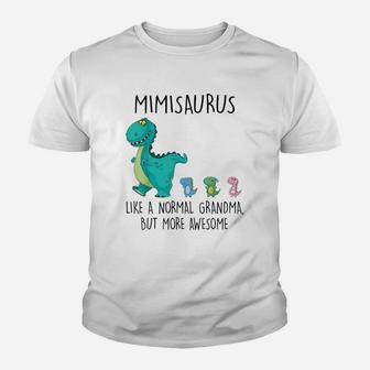 Vintage Retro Mimi Saurus Funny Dinosaur Grandma Matching Youth T-shirt | Crazezy CA