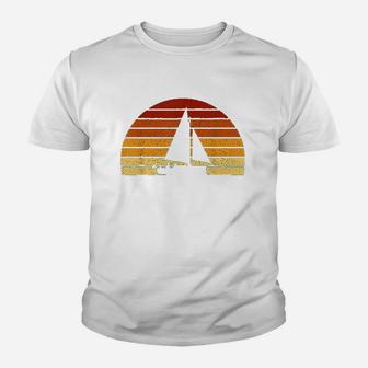 Vintage Sunset Sailing Youth T-shirt | Crazezy