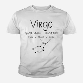 Vintage Virgo Horoscope Astrology Star Sign Birthday Gift Youth T-shirt | Crazezy
