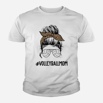 Volleyball Mom Life Messy Bun Shirt, Mother’S Day Gift Ideas Youth T-shirt | Crazezy