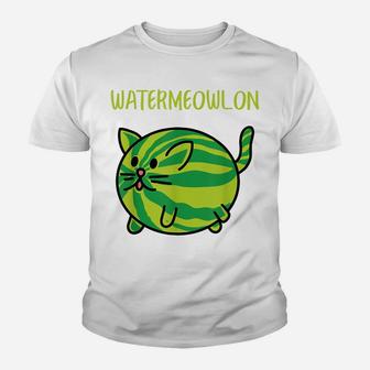 Watermeowlon Watermelon Meow Cute Melon Cat Lovers Youth T-shirt | Crazezy CA