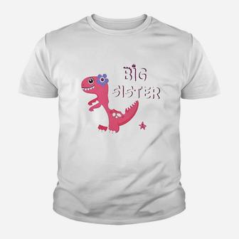 Wawsam Dinosaur Big Sister Announcement Youth T-shirt | Crazezy AU