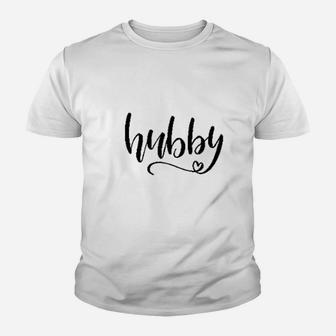 We Match Hubby Wifey Matching Couple Football Youth T-shirt | Crazezy