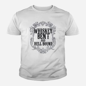 Whiskey Bent And Hellbound Drinking Youth T-shirt | Crazezy DE