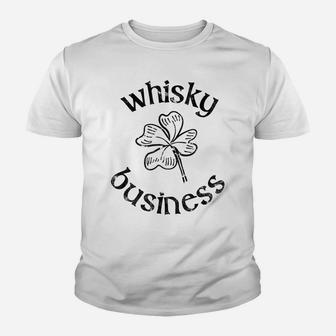 Whisky Business Funny St Patricks Day Pun Gift Youth T-shirt | Crazezy