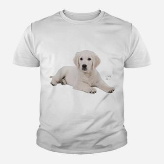 White Labrador Retriever Shirt Yellow Love Lab Mom Dog Dad Youth T-shirt | Crazezy