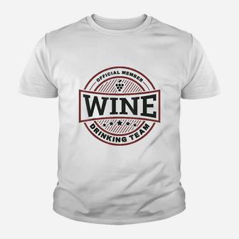 Wine Drinking Team Youth T-shirt | Crazezy UK
