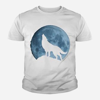 Wolf Shirt Full Moon Forest Howling Hunting Occult Men Women Youth T-shirt | Crazezy CA