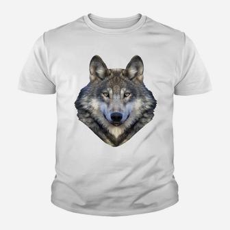 Wolf Shirt Wolf Spirit Animal Lone Wolf Face Cool Wolf Youth T-shirt | Crazezy CA