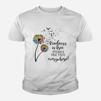 Women Kindness Is Free Youth T-shirt | Crazezy UK