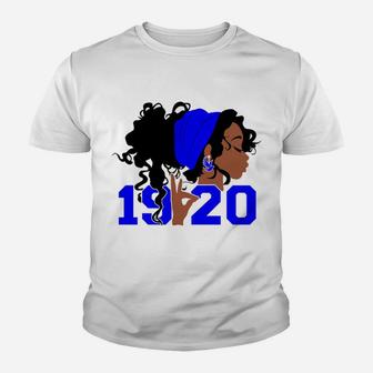 Women Zeta-1920 Hand Sign Pretty Phi-Beta Afro Hair Sweatshirt Youth T-shirt | Crazezy UK