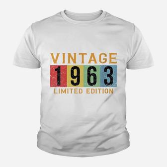 Womens 1963 Vintage Made Born 1963 Birthday Gifts For Men Women Youth T-shirt | Crazezy