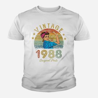 Womens 34 Year Old Vintage 1988 Made In 1988 34Th Birthday Women Youth T-shirt | Crazezy