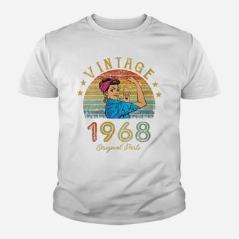 Womens 54 Year Old Vintage 1968 Made In 1968 54Th Birthday Women Youth T-shirt | Crazezy