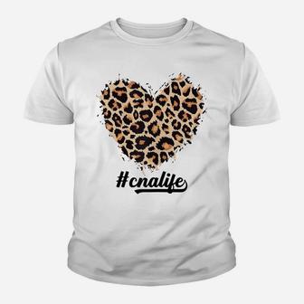 Womens Cna Life Shirts Women Certified Nursing Assistant Cheetah Youth T-shirt | Crazezy