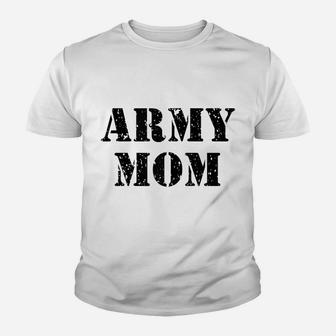 Womens Distressed Army Mom Shirt, Proud Army Mom Youth T-shirt | Crazezy