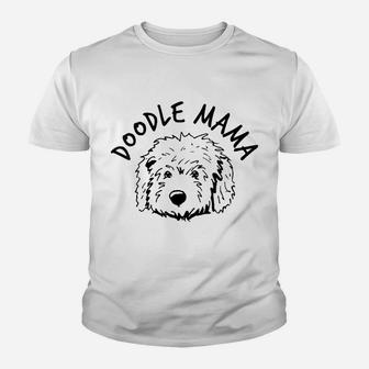 Womens Doodle Mama Dog Mom Mommy Proud Dog Owner Lover Youth T-shirt | Crazezy
