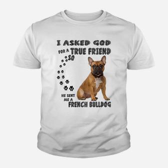 Womens French Bulldog Quote Mom Dad Print, Cute Frenchie Dog Lover Youth T-shirt | Crazezy