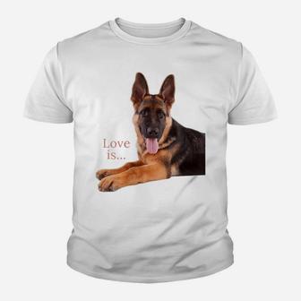 Womens German Shepherd Shirt Shepard Dog Mom Dad Love Pet Puppy Tee Youth T-shirt | Crazezy DE