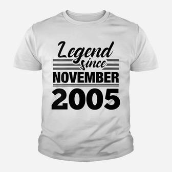 Womens Legend Since November 2005 - 15Th Birthday 15 Year Old Gift Youth T-shirt | Crazezy DE