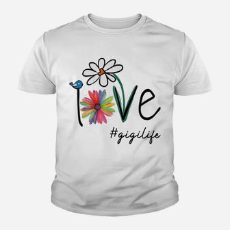 Womens Love Gigilife Life Daisy Flower Cute Funny Mother's Day Youth T-shirt | Crazezy AU