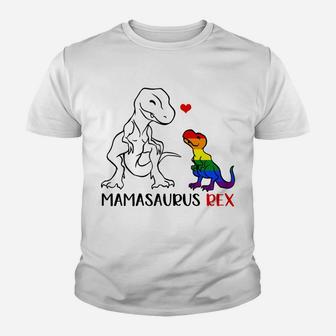 Womens Mamasaurus Rex T Rex Dinosaur Proud Mom Lgbt Pride Shirt Youth T-shirt | Crazezy CA