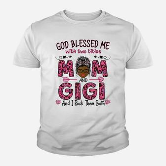 Womens Mom Gigi Leopard Mother's Day Youth T-shirt | Crazezy