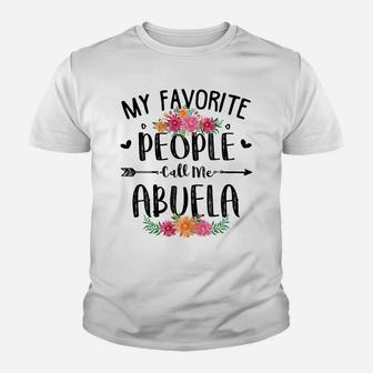 Womens My Favorite People Call Me Abuela Tee Mother's Day Gift Youth T-shirt | Crazezy