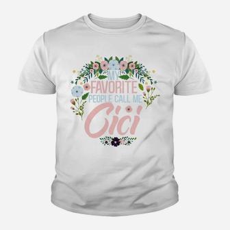 Womens My Favorite People Call Me Cici, Xmas Momgrandma Youth T-shirt | Crazezy