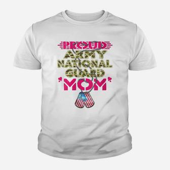 Womens Proud Army National Guard Mom Dog Tags Military Mother Gifts Youth T-shirt | Crazezy