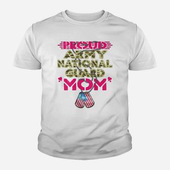 Womens Proud Army National Guard Mom Dog Tags Military Mother Gifts Youth T-shirt | Crazezy