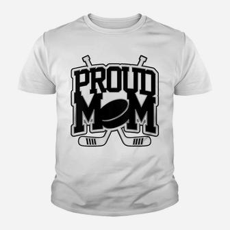 Womens Proud Hockey Mom, Gift For Mother Youth T-shirt | Crazezy UK