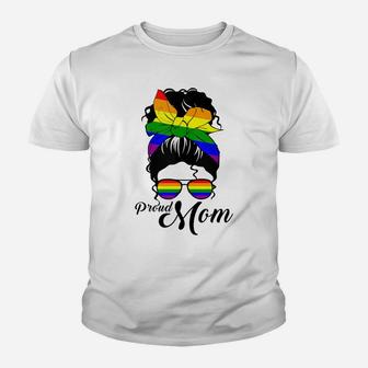 Womens Proud Mom Mothers-Day Gay Pride Lgbt-Q Mama Mommy Youth T-shirt | Crazezy