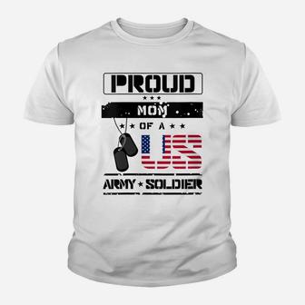 Womens Proud Mom Of A Us Army Soldier Youth T-shirt | Crazezy