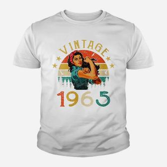 Womens Retro Vintage 1965 Made In 1965 56 Years Old 56Th Birthday Youth T-shirt | Crazezy