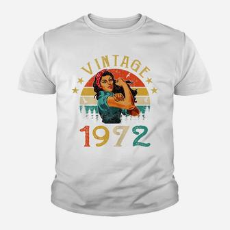Womens Retro Vintage 1972 Made In 1972 49 Years Old 49Th Birthday Youth T-shirt | Crazezy