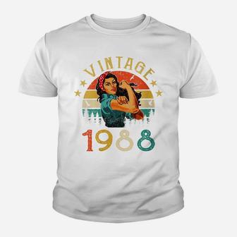 Womens Retro Vintage 1988 Made In 1988 33 Years Old 33Th Birthday Youth T-shirt | Crazezy