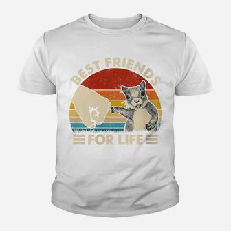 Womens Retro Vintage Squirrel Best Friend For Life Fist Bump Youth T-shirt | Crazezy DE