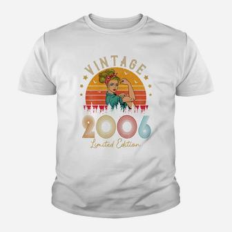 Womens Vintage 2006 Made In 2006 16Th Birthday Women 16 Years Old Youth T-shirt | Crazezy