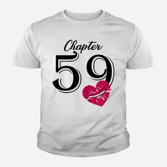 Womens Women 59Th Birthday Lips Chapter 59 Years Old Made In 1961 Youth T-shirt | Crazezy
